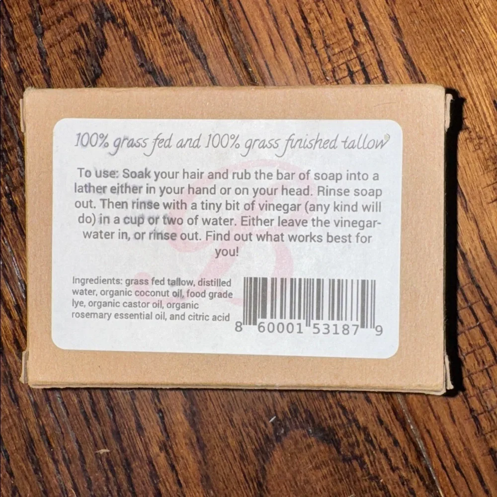 NWT Becky's Rosemary Shampoo Soap